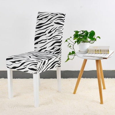 Fekete-Fehér Zebra Mintás Székhuzat