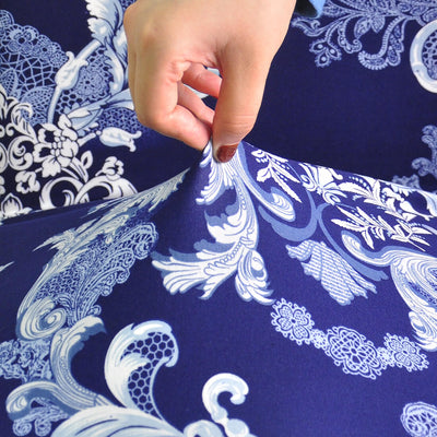 Vintage Fehér És Kék Székhuzat