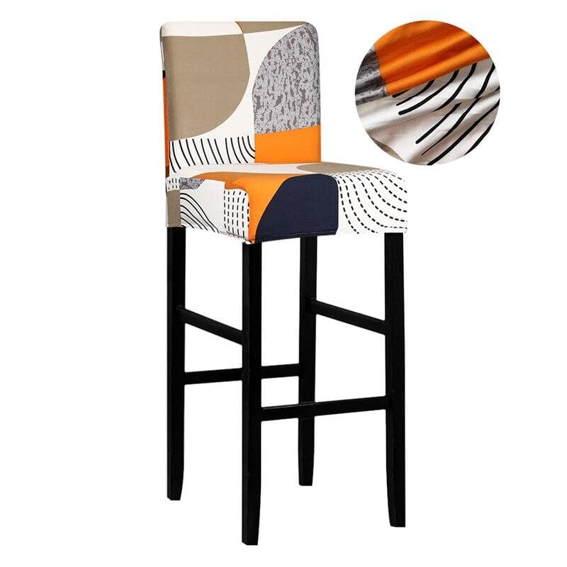 Fehér, Bézs És Narancssárga Bárszékhuzat