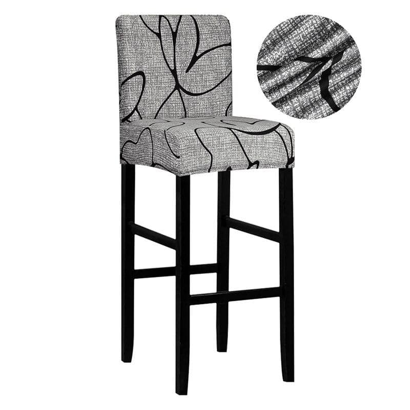 Szürke Bárszékhuzat Fekete Mintákkal